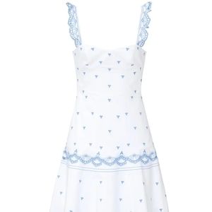 Jonathan Simkahi stunning white and baby blue dres